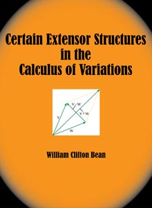 cover art of William Clifton Bean's Certain Extensor Structures in the Calculus of Variations